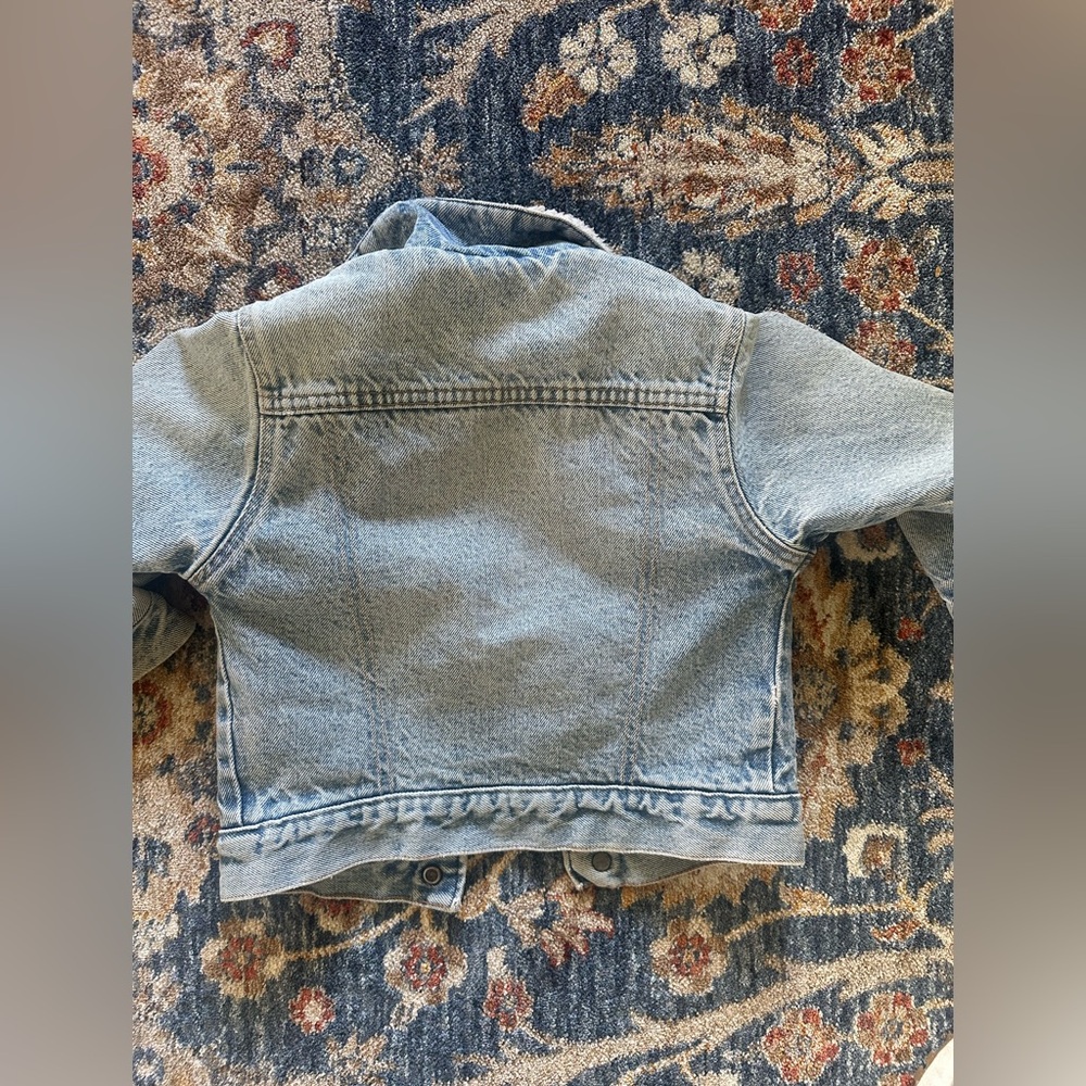 Vintage orange tab Little Levi’s Sherpa lined denim jacket 2T - Picture 11 of 14